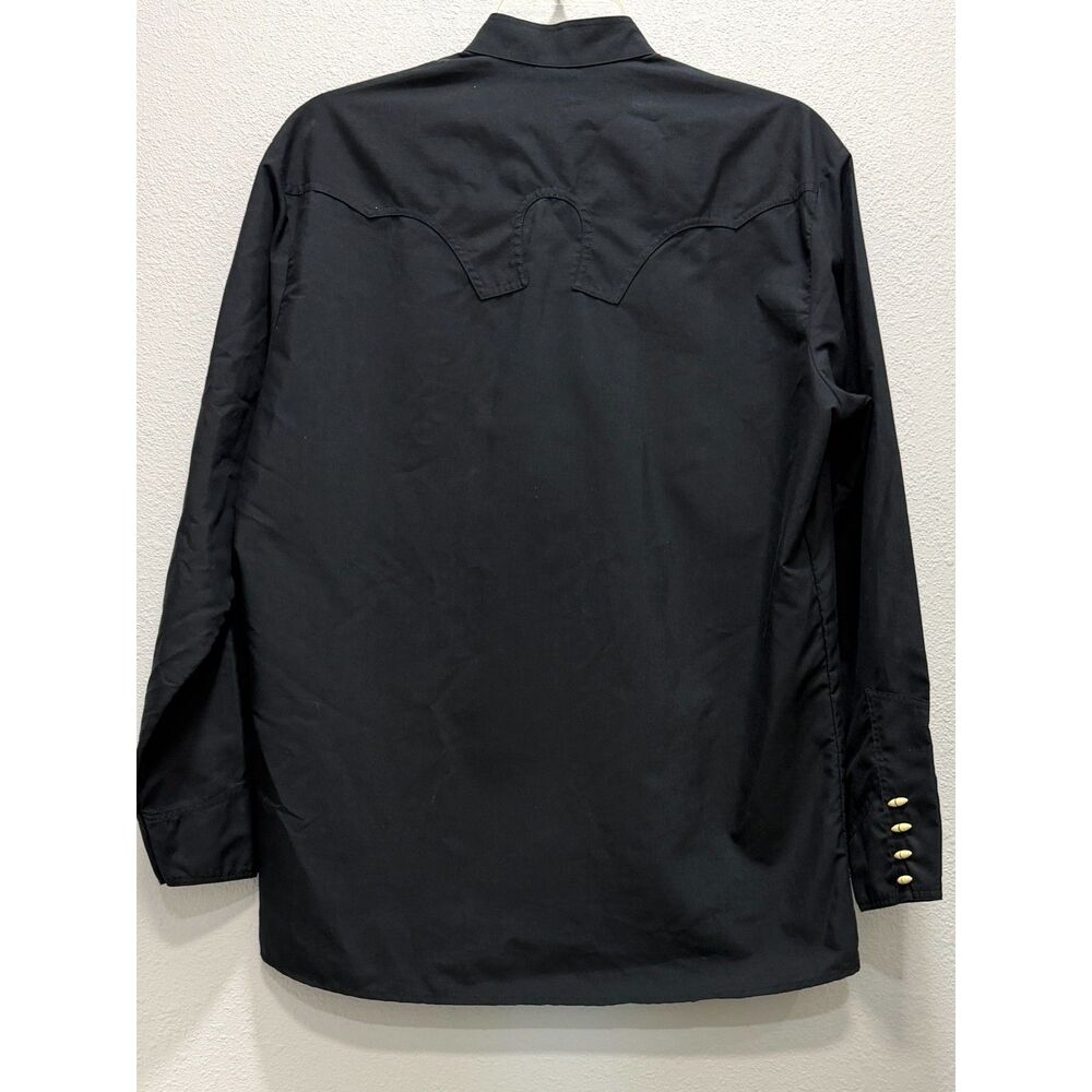 Camisas Bon Chuy Mens Black Decorate Buttons Down Shirt Size 38 - Picture 6 of 6